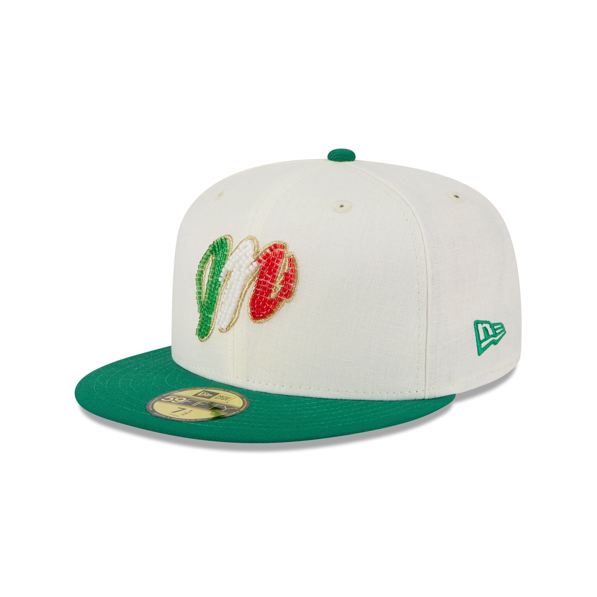 Diablos Rojos del M��xico Beaded Linen 59FIFTY Fitted Hat