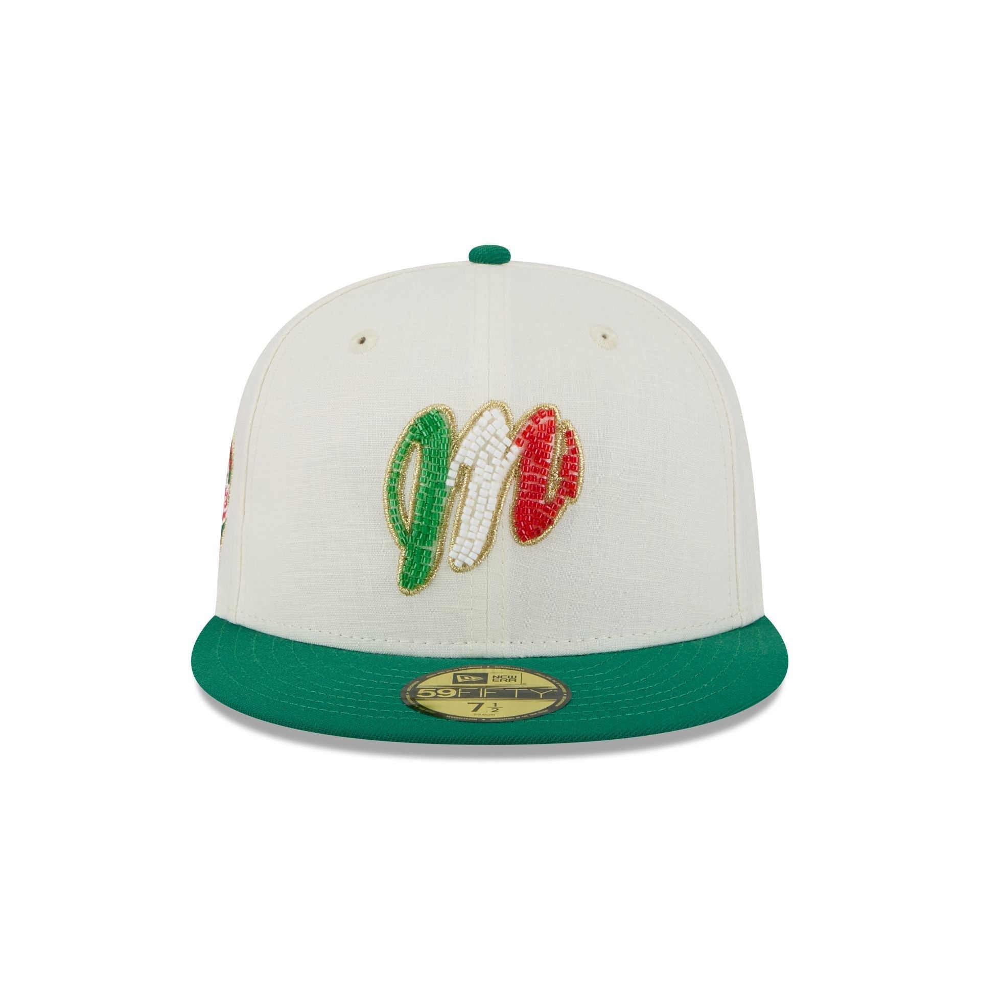 Diablos Rojos del M��xico Beaded Linen 59FIFTY Fitted Hat