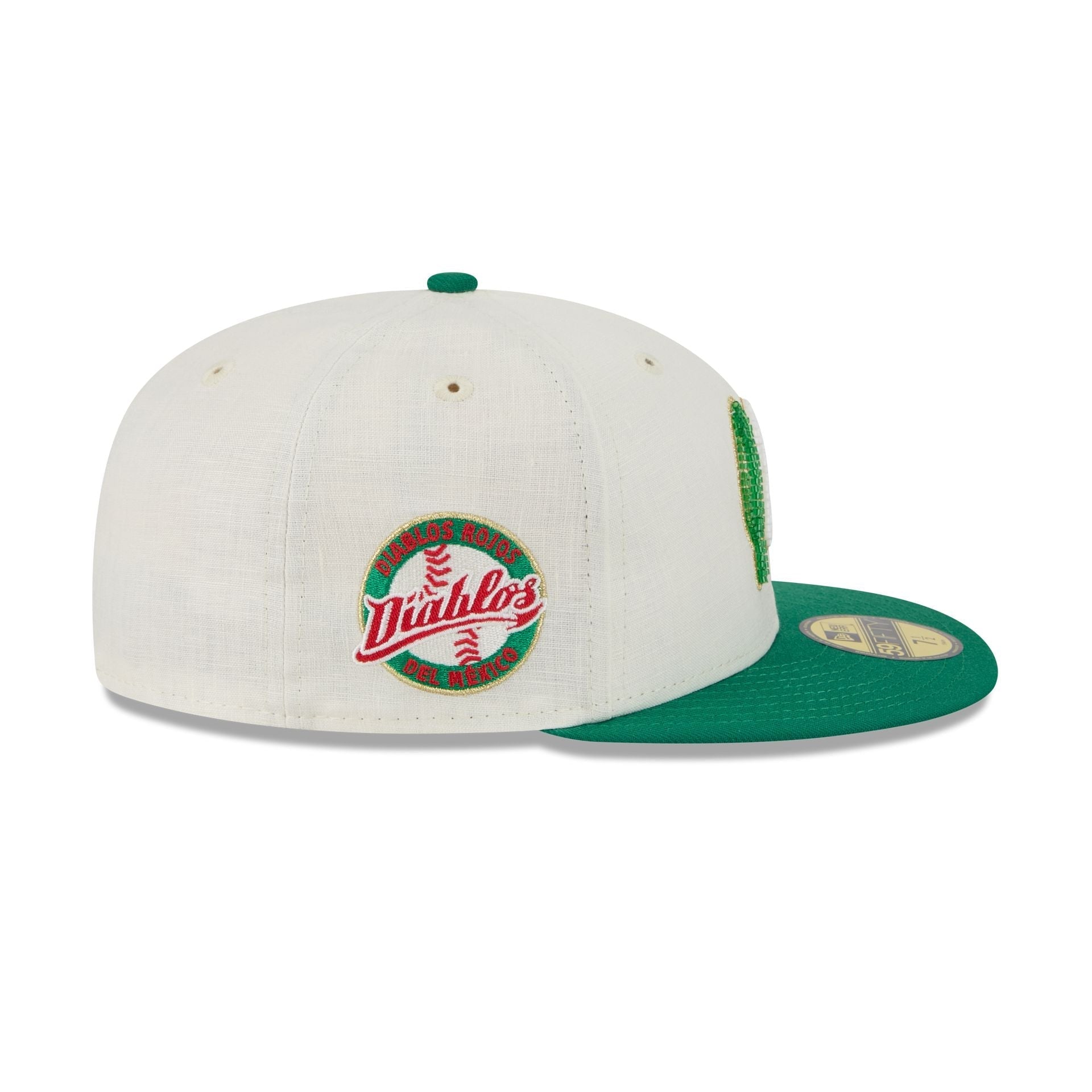 Diablos Rojos del M��xico Beaded Linen 59FIFTY Fitted Hat