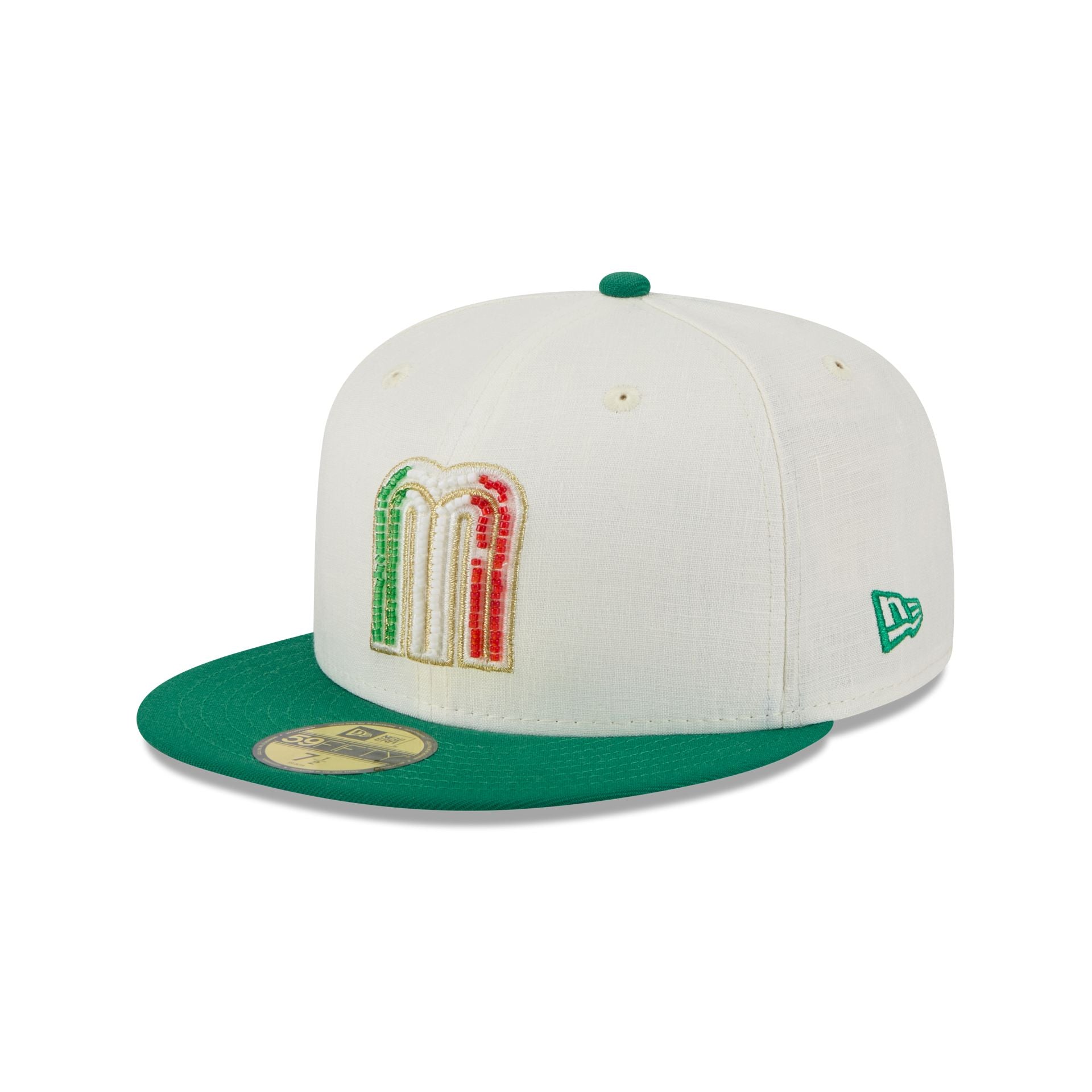 Mexico Baseball Beaded Linen 59FIFTY Fitted Hat