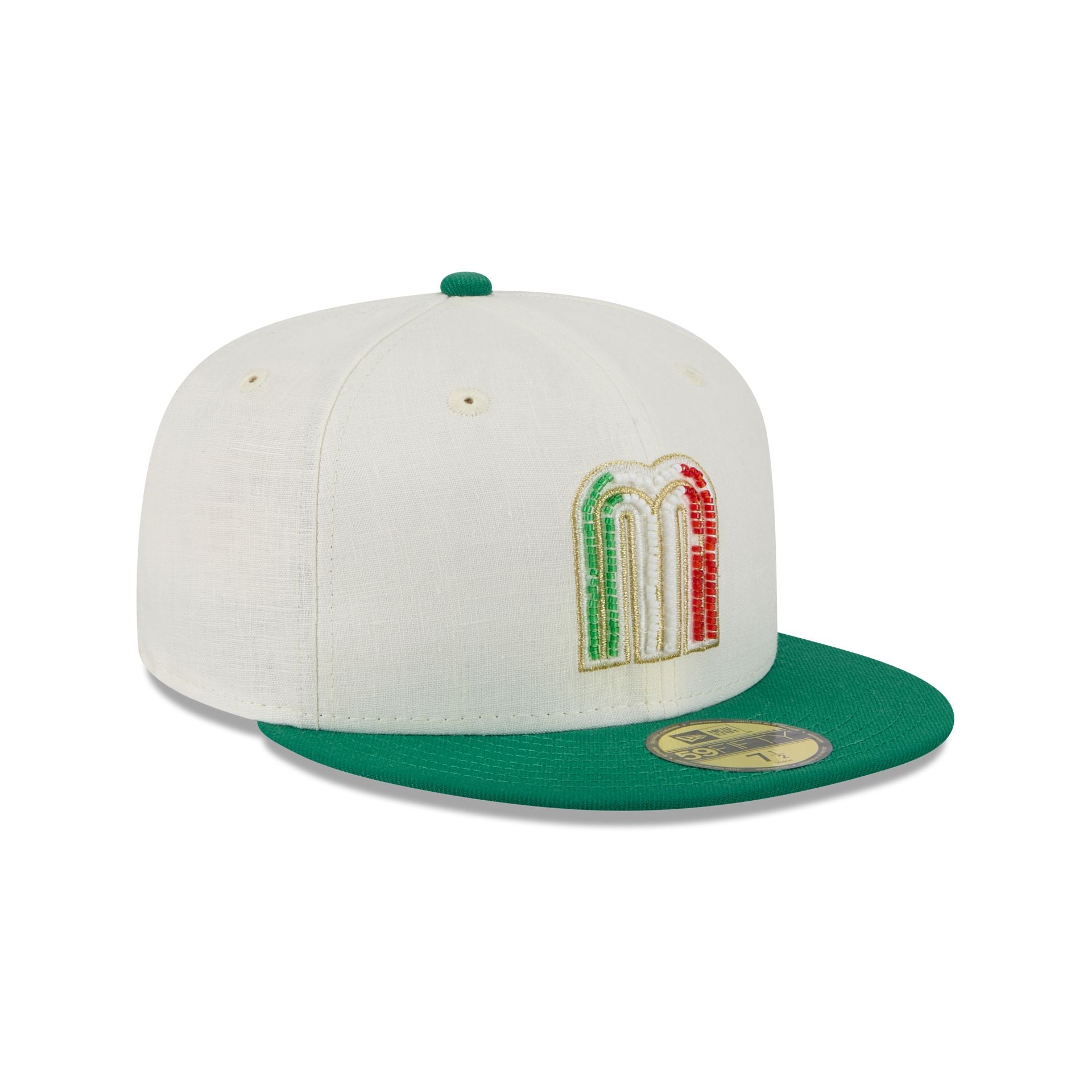 Mexico Baseball Beaded Linen 59FIFTY Fitted Hat