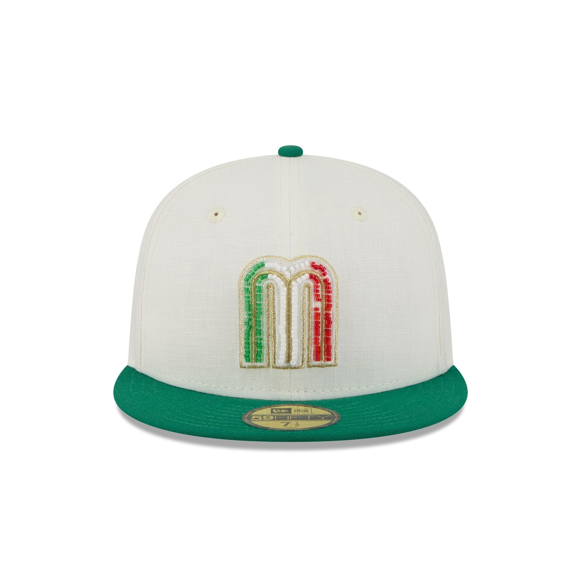 Mexico Baseball Beaded Linen 59FIFTY Fitted Hat