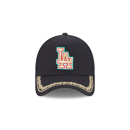 Los Angeles Dodgers Ornate Visor 9FORTY A-Frame Snapback Hat