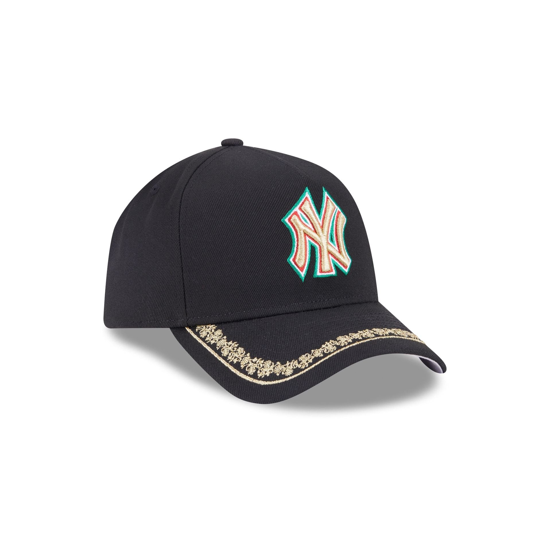 New York Yankees Ornate Visor 9FORTY A-Frame Snapback Hat