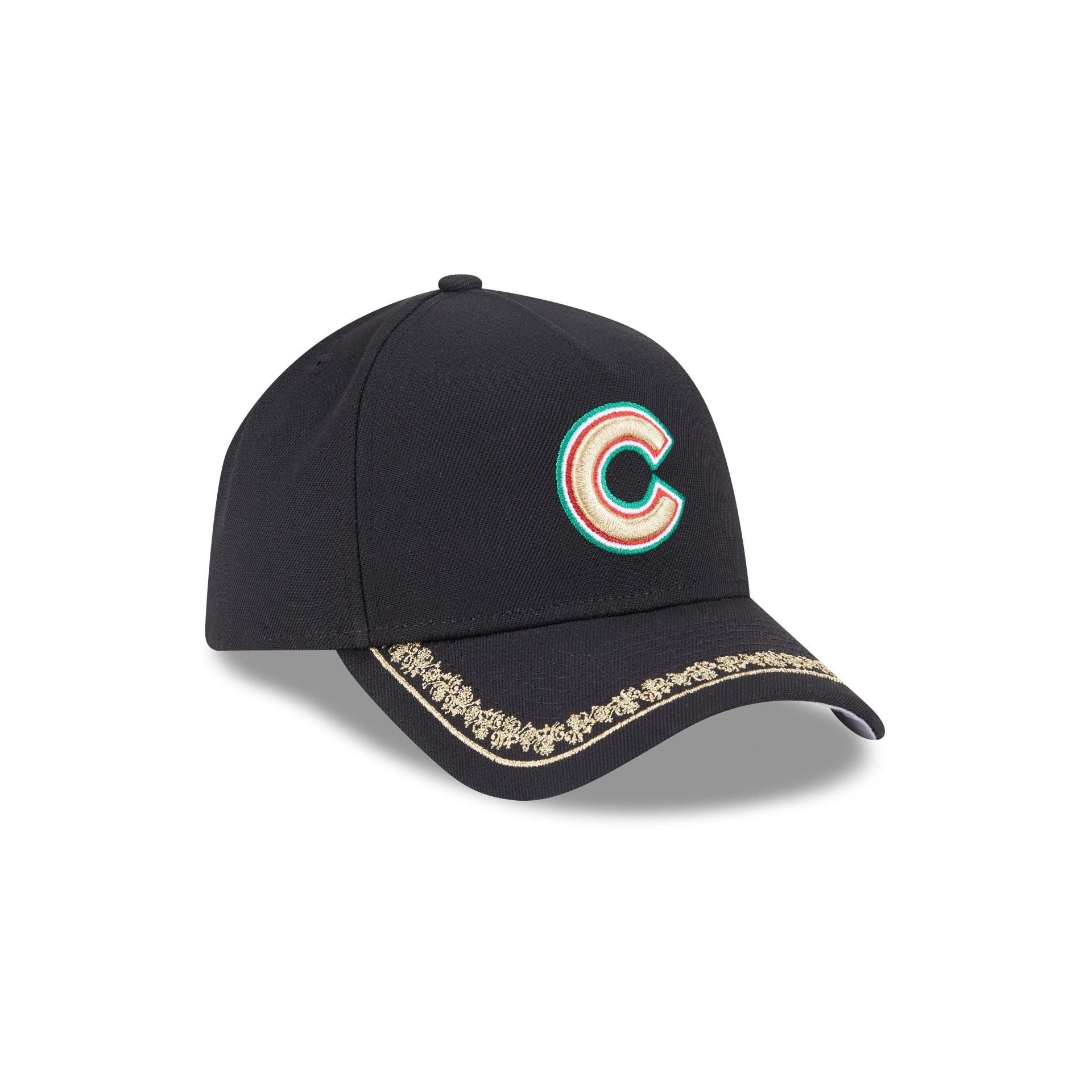 Chicago Cubs Ornate Visor 9FORTY A-Frame Snapback Hat