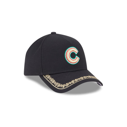 Chicago Cubs Ornate Visor 9FORTY A-Frame Snapback Hat