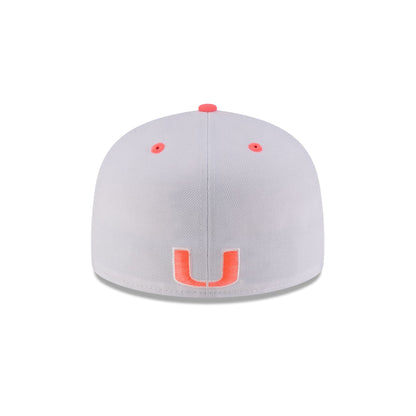 Miami Hurricanes Chrome Pink 59FIFTY Fitted Hat