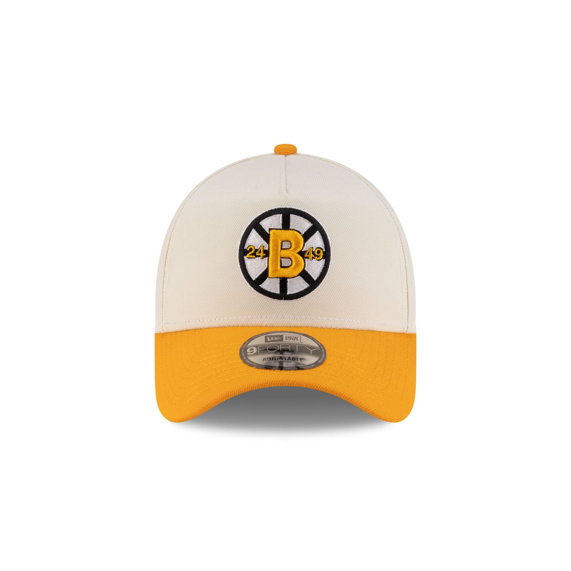 Boston Bruins Chrome White 9FORTY A-Frame Snapback Hat