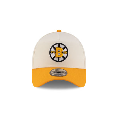 Boston Bruins Chrome White 9FORTY A-Frame Snapback Hat