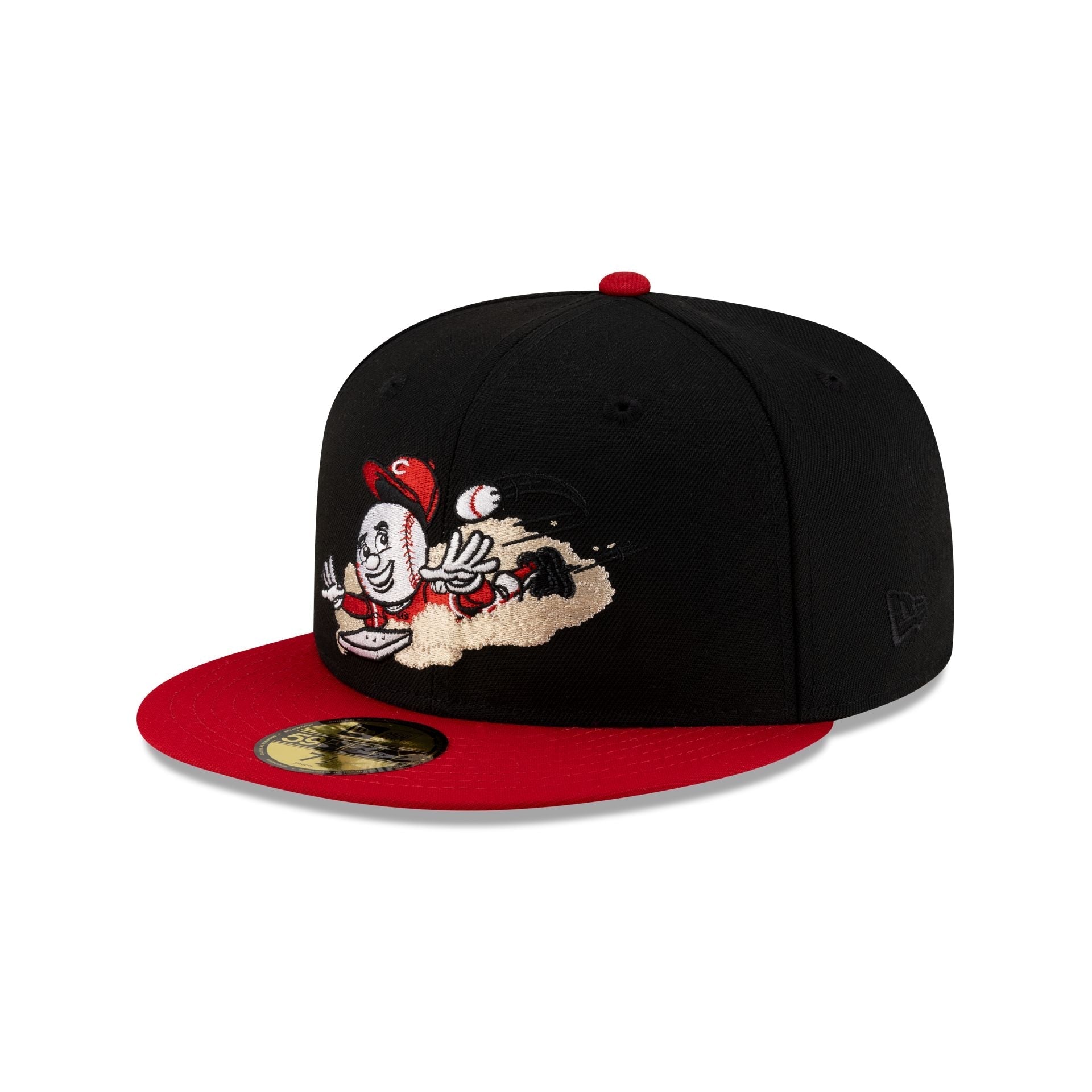 Cincinnati Reds Mascot Black 59FIFTY Fitted Hat