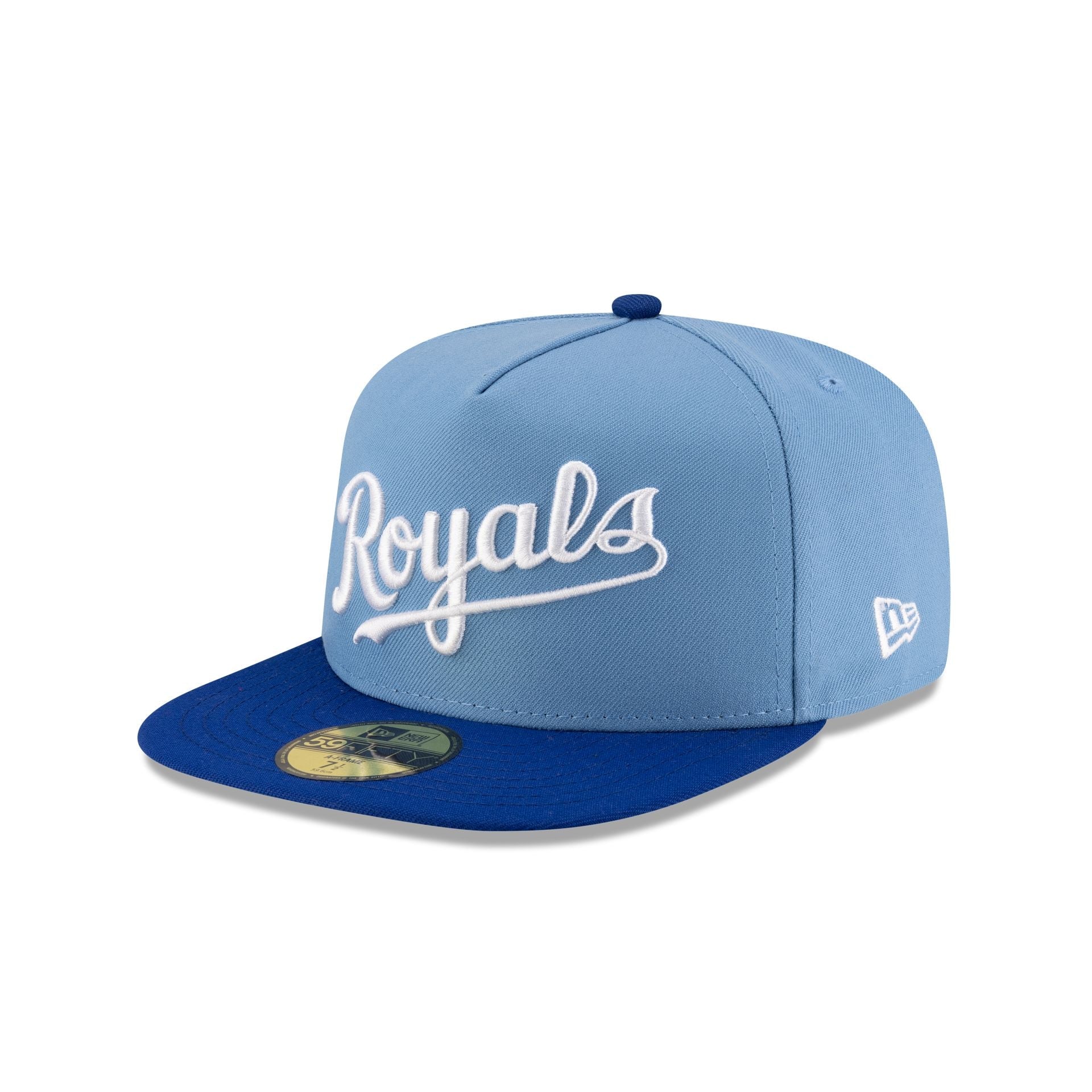 Just Caps Sky Blue Kansas City Royals 59FIFTY A-Frame Fitted Hat