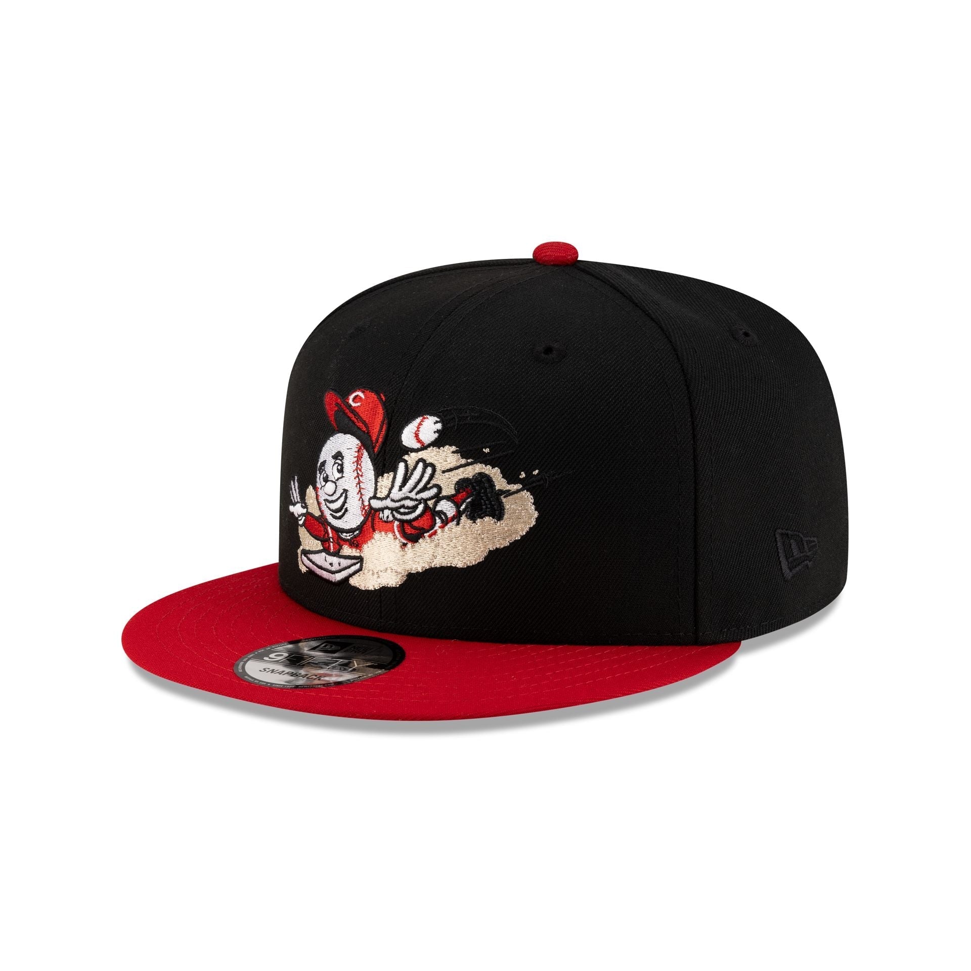 Cincinnati Reds Mascot Black 9FIFTY Snapback Hat