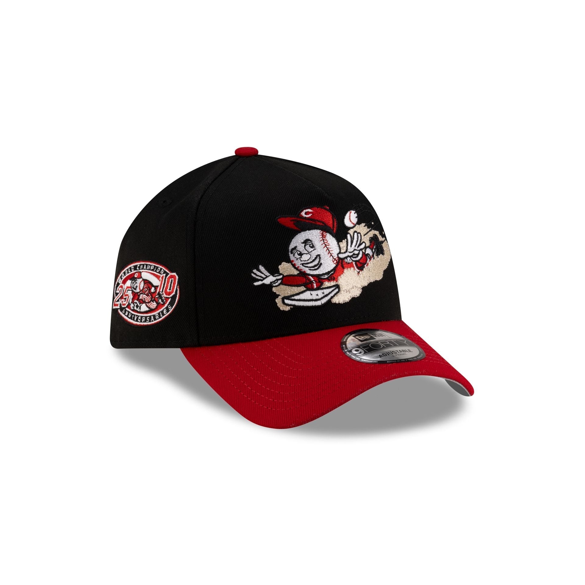 Cincinnati Reds Mascot Black 9FORTY A-Frame Snapback Hat