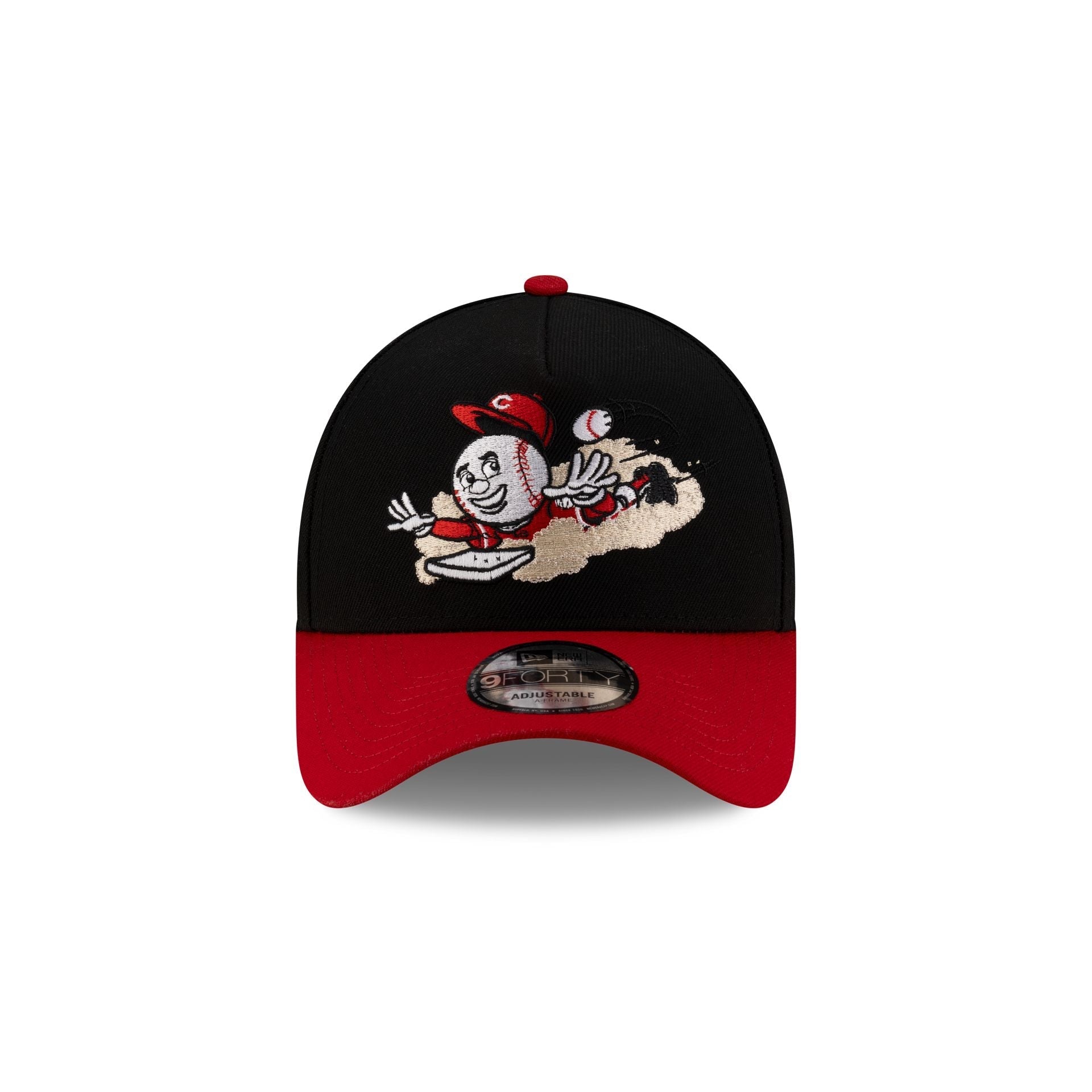 Cincinnati Reds Mascot Black 9FORTY A-Frame Snapback Hat