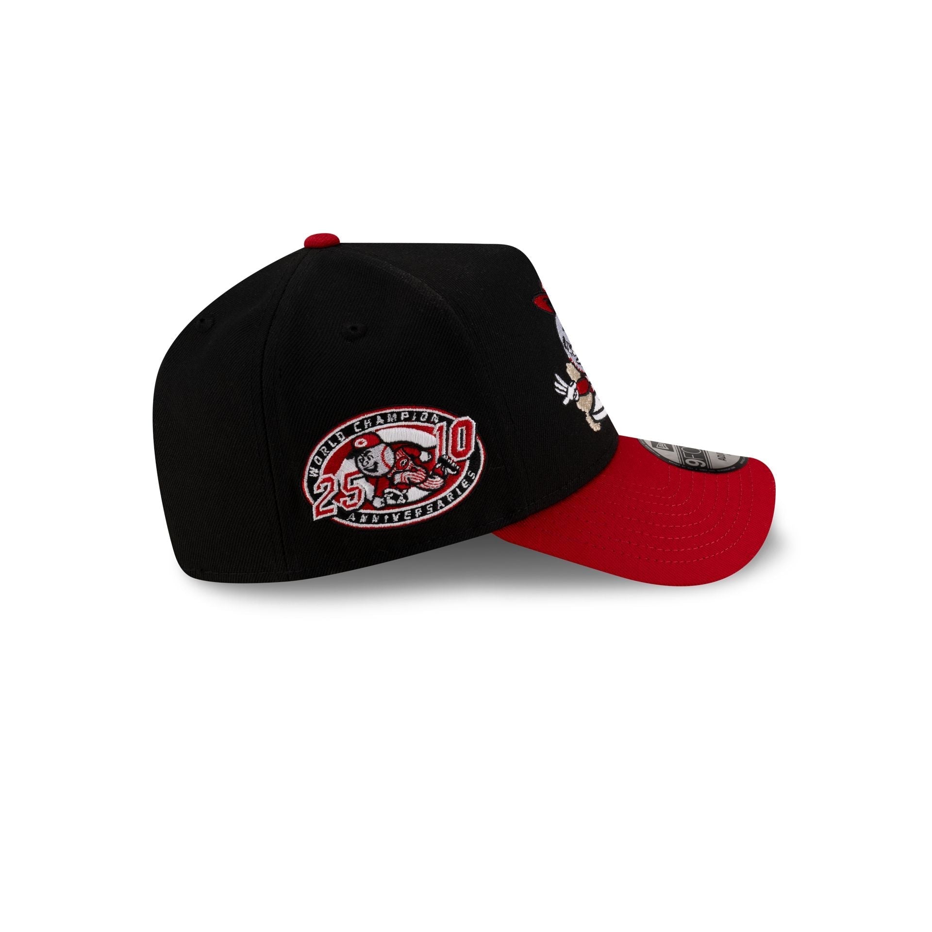 Cincinnati Reds Mascot Black 9FORTY A-Frame Snapback Hat