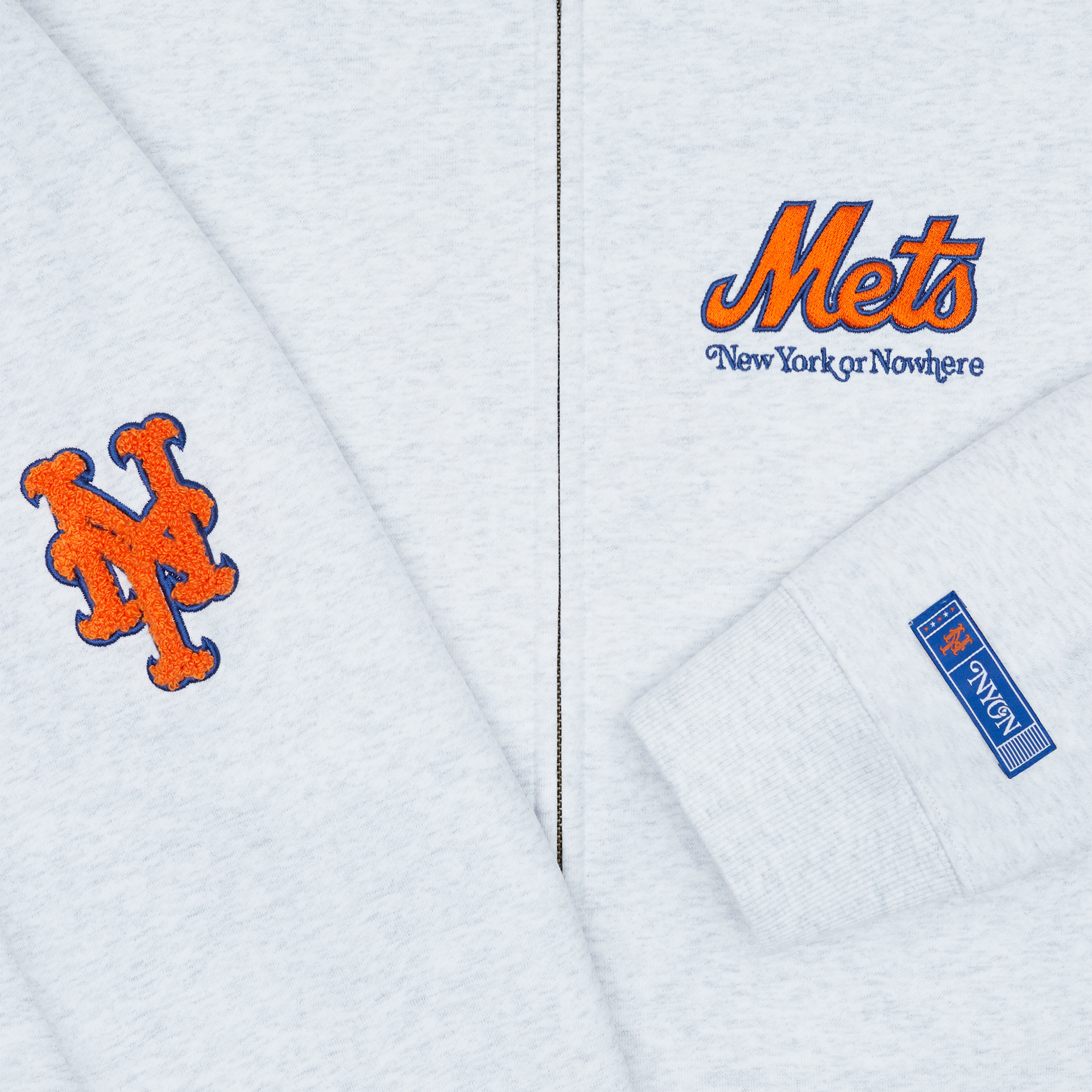 New York or Nowhere x New York Mets Youth White Full-Zip Hoodie